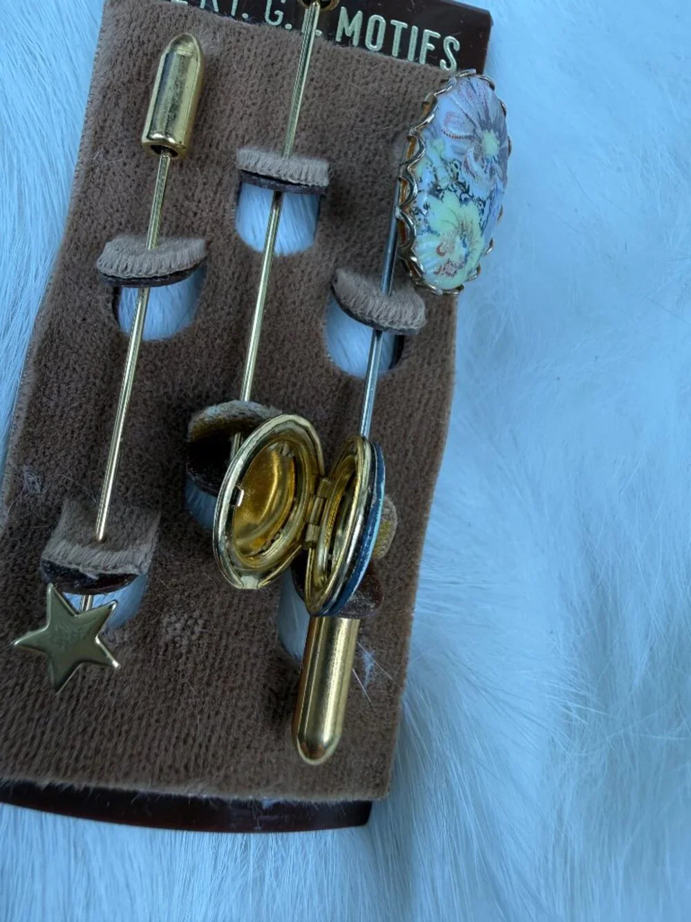 Vintage filled pins